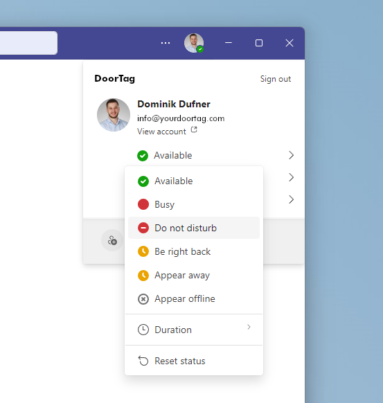 DoorTag MS Teams integration